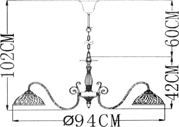 Люстра Arte Lamp A5358LM-8WG 8x60 Вт E27 бело-золотистый Twisted 