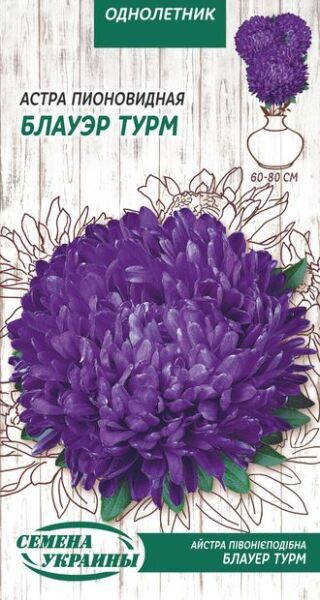 Семена Семена Украины астра пионовидная Блауэр турм 770400 0,25 г