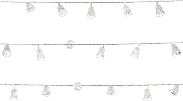 Электрогирлянда линейная Разноцветные колокольчики BLLD30M-C встроенный светодиод (LED) 30 ламп 2,9 м