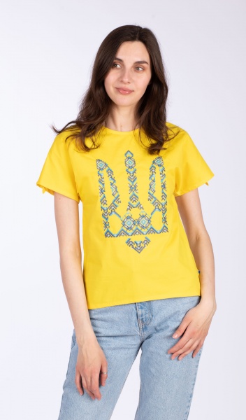 Блуза Едельвіка Тризуб р. S жовтий 80-22/00