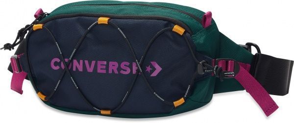 Сумка на пояс Converse SWAP_OUT_SLING_OBSIDIAN/CLOVER/CACTUS 10019889-467 4 л черный с зелеными вставками 