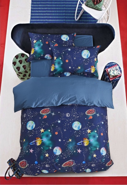 Комплект постільної білизни Saturnia 1.5 різнокольоровий La Nuit 