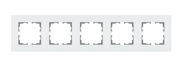 Рамка п'ятимісна HausMark Stelo універсальна білий матовий 501-5340-150