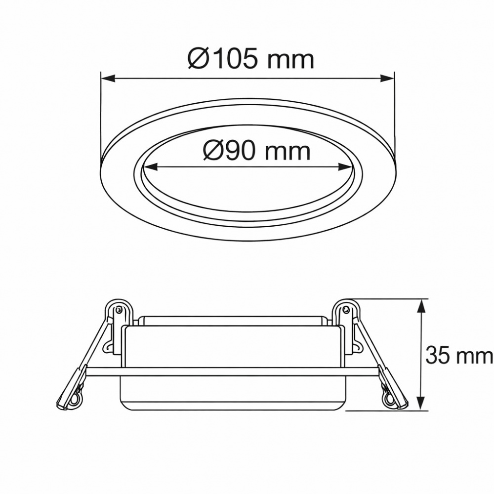 Светильник светодиодный встраиваемый LIGHT SET LIS LS-R GX 10535 12 Вт GX53 черный