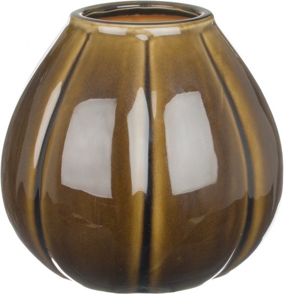 Кашпо керамічне Конус круглий 0,8л шоколадний (HK04367-17-G229) 