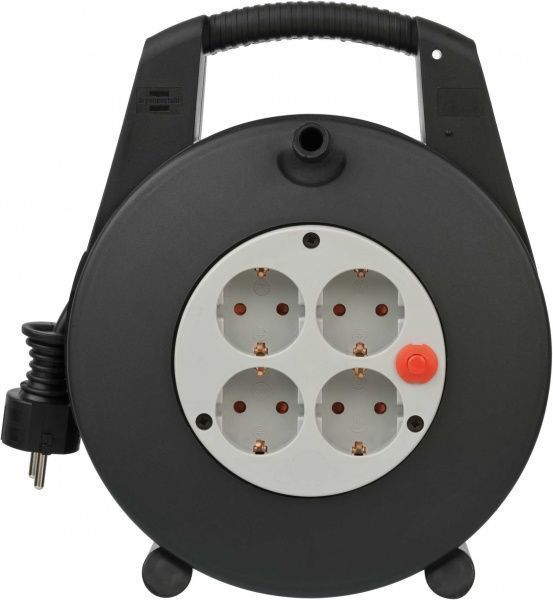 Удлинитель на катушке Brennenstuhl Vario Line с заземлением 4 гн. черный 15 м 1094200 