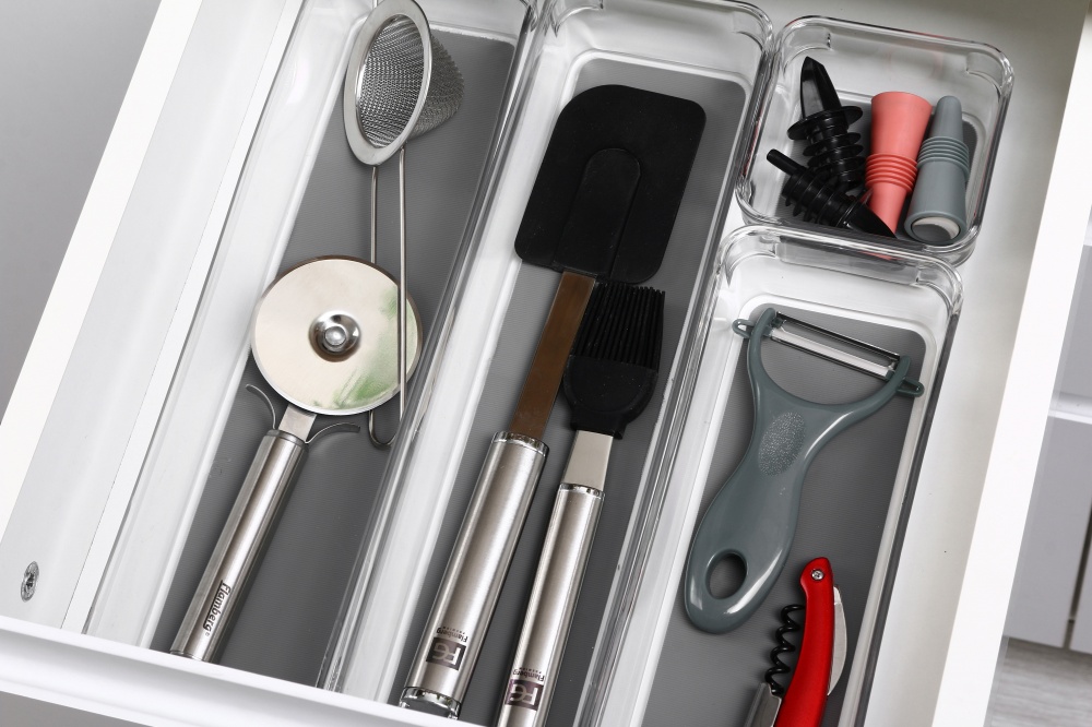 Органайзер Flamberg органайзер для шухляд з 4 частин прозорий 4PCS SET Non-slip Drawer box