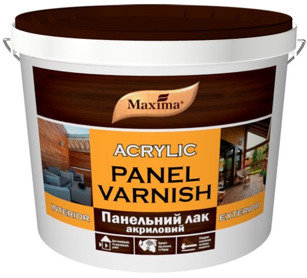 Лак панельный Maxima глянец 10 л прозрачный