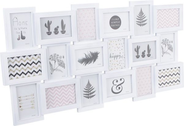 Коллаж AA01 на 18 фото 10x15 см белый 