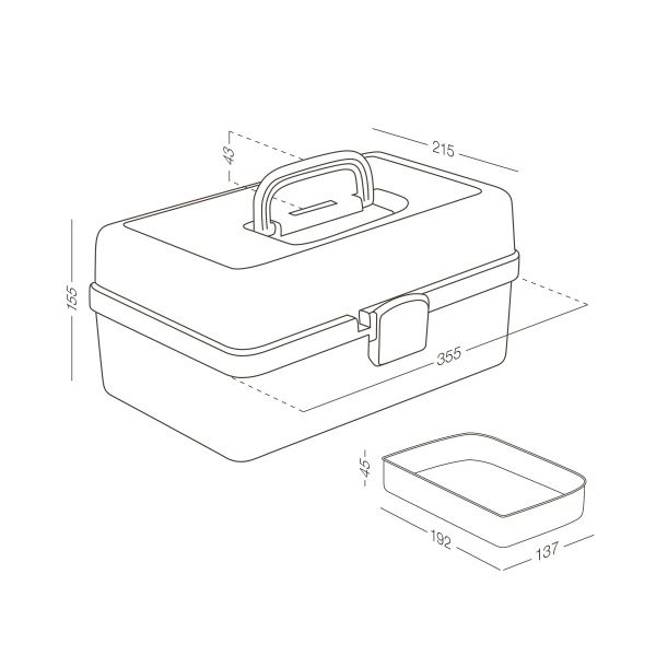 Органайзер для хранения медикаментов MVM PC-10 WHITE 155x355x215 мм