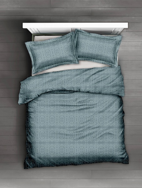 Набор наволочек Rhomb 2 шт. 50x70 см зеленый с принтом La Nuit 