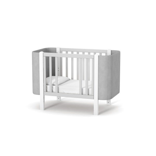 Ліжечко дитяче Veres Монако Велюр біло-сірий 05.3.1.212.17