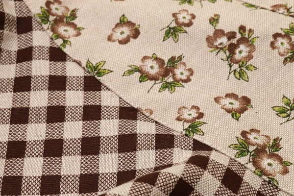 Фартук Lucy коричневый цветок и клеточка La Nuit