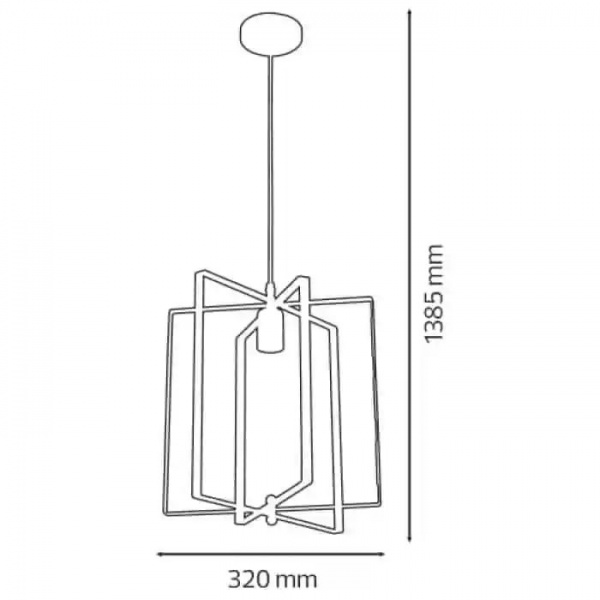 Світильник підвісний HOROZ ELECTRIC Nobel 1x60 Вт E27 чорний 021-013-0001-010 