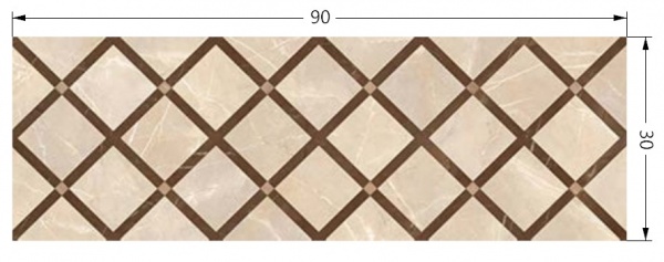 Плитка TABRIZ TILE Antigue Decor Beige Glossy 30x90 