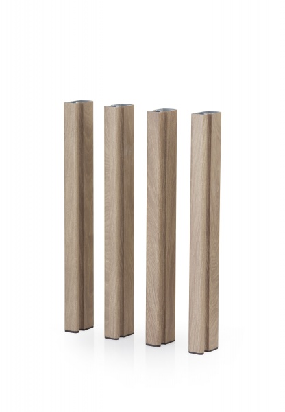 Горщик пластиковий Mondum Медітеранео 40x45x28 см (ніжки срібні/ коричневі) круглий 28 л білий 