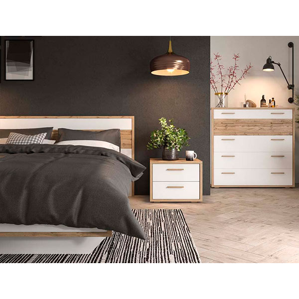 Тумба прикроватная Софро Синди 500 2Ш белый 