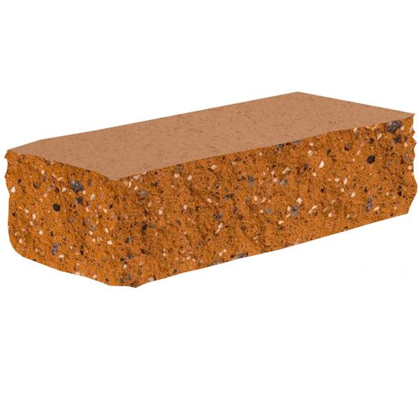 Цегла кутова Рустик 100x225x65 мм оранжин ЗЗБК ім. С. Ковальської