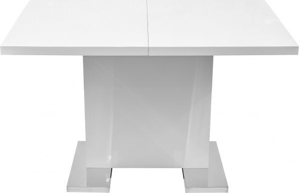 Стіл обідній Олус 1200/1600х800х760 мм білий/хромований метал 