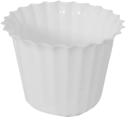 Горщик пластиковий Астра круглий 0,1л білий 