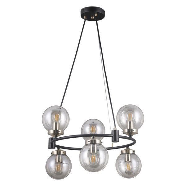 Люстра подвесная Victoria Lighting 6x40 Вт E14 черный Argentina/PL6 