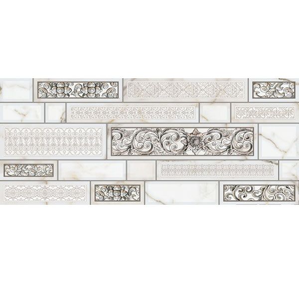 Плитка InterCerama PLAZA декор сірий Д 95 071 23x50