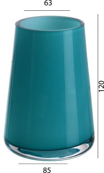 Ваза стеклянная Wrzesniak Glassworks Opal/Baltic Green 12 см морская волна 