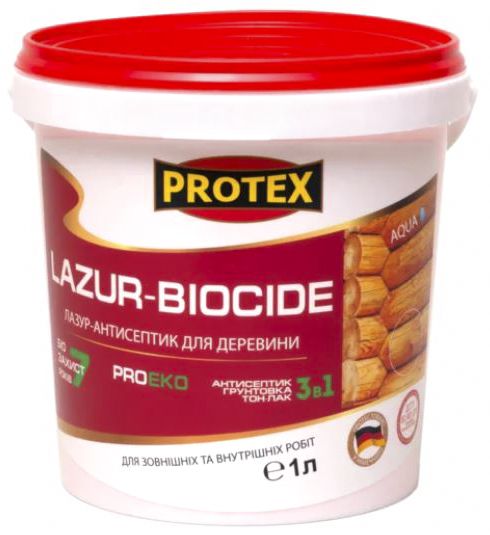 Лазур-антисептик Protex 3 в 1 тік шовковистий мат 1 л