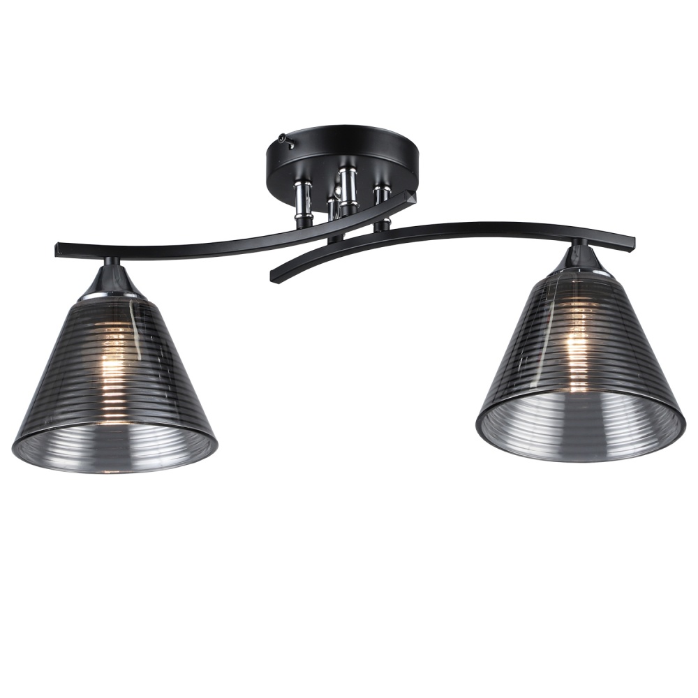 Люстра потолочная Victoria Lighting 2x60 Вт E27 черный Karen/PL2 black