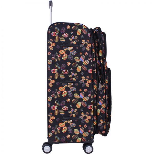 Чемодан Bagland Леон 90 л черный с рисунком 731 (0037966274) 