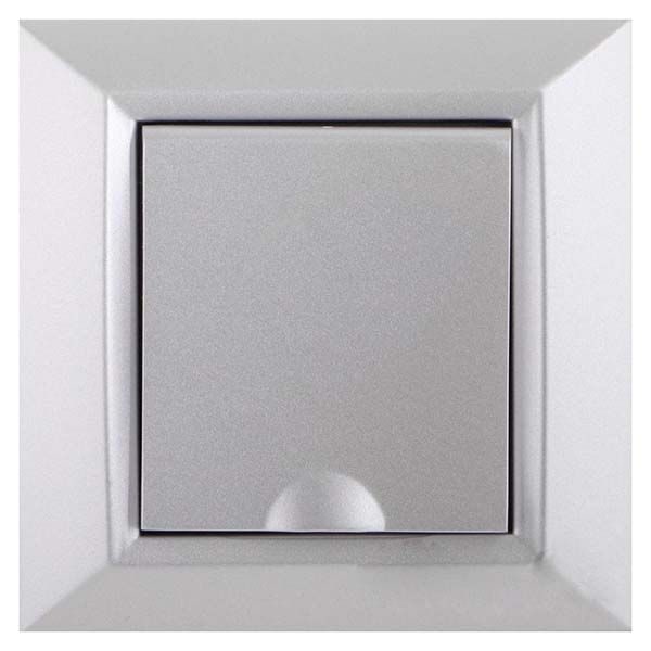 Розетка із заземленням UP! (Underprice) Vesta без шторок з кришкою срібний