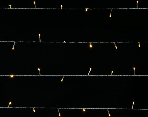 Электрогирлянда линейная внутренняя и внешняя встроенный светодиод (LED) 120 ламп 12м желтая