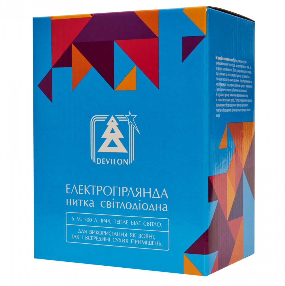 Гірлянда світлодіодна гірлянда-нитка, 5 м, 500 л 500 ламп 5 м (721152)