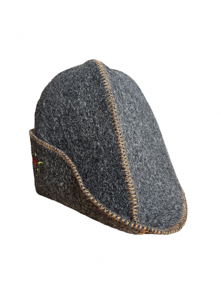 Шапка для сауны Sauna PRO банщик серая