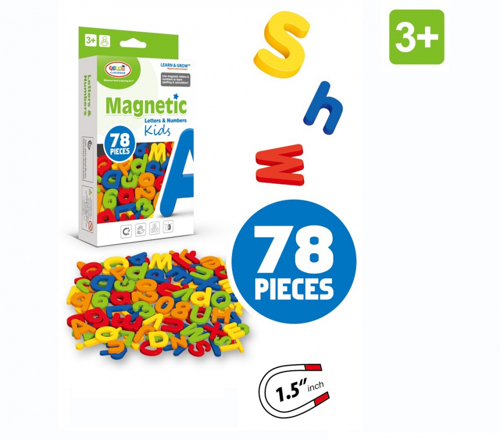 Ігровий набір First Classroom Магнітні цифри і літери 78 шт. MX0429000