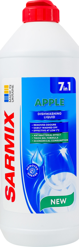 Гель для ручного мытья посуды SARMIX Яблоко 0,5л