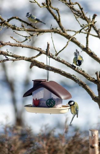 Кормушка для птиц Domek 21х15х16,5 см коричневая