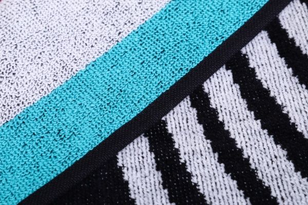 Рушник пляжний Mundotextil Waves 86х160 см чорний із малюнком 