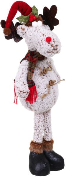 Мягкая игрушка Лось стоящий с ягодками серо-красный MC26-270089B 56 см 
