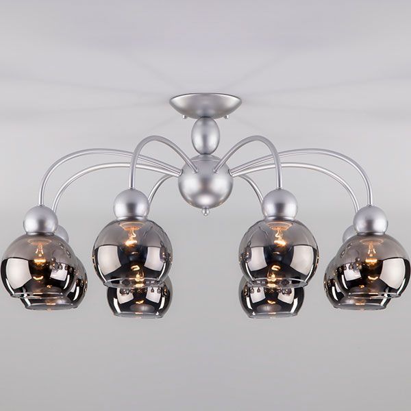 Люстра потолочная Strotskis Fabia 30148/8 8x60 Вт E14 серебристо-перламутровый 