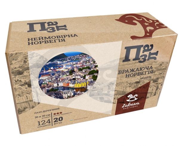 Пазл дерев'яний Вражаюча Норвегія 300х300 мм ZABAVA 