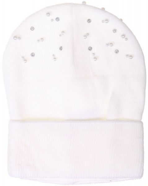 Шапочка дитяча для дівчинки Kraft+ арт. 2689 р.50-52 білий 