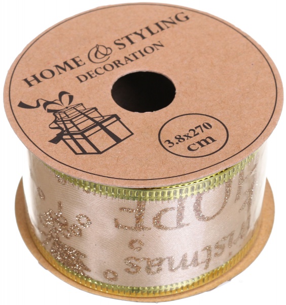 Стрічка декоративна золота 38х2700 мм ANM800400 