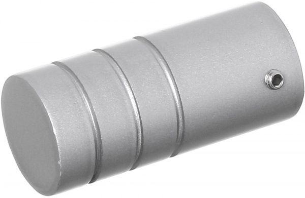 Наконечник Gardinia Ally Циліндр набірний d16 мм срібний 2 шт. 