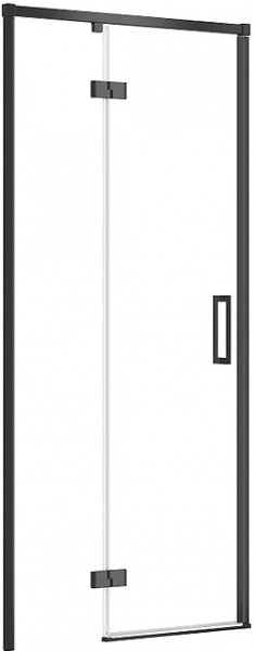Душевые двери Cersanit распашные Larga 90x195 левосторонние профиль черный S932-128