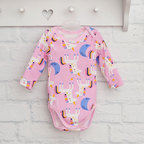 Боди детское для девочки Blanka Единорожка р.80 розовый 110126 