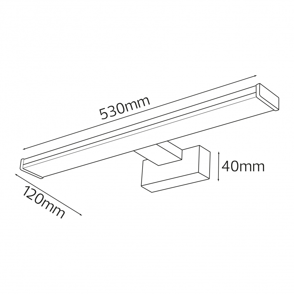 Подсветка для зеркал HOROZ ELECTRIC LEYLEK-12 12 Вт IP 44 черный 040-016-0012-020