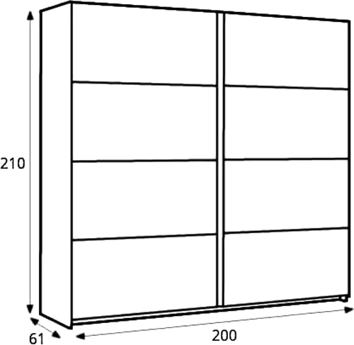 Шкаф Forte Meble BELLEVUE RMRS324E1 2d дуб болотный 