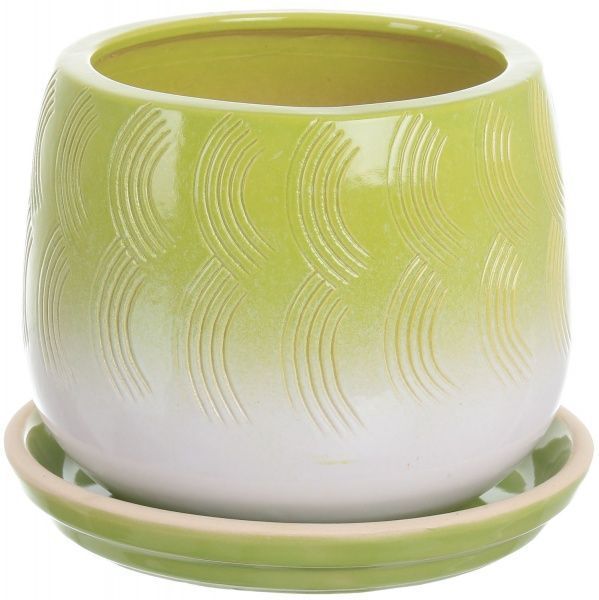 Горщик Viet Thanh Ceramic с блюдцем гармония 20х16 см VT.11273-3 