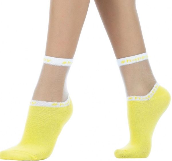 Шкарпетки жіночі Giulia WS2 CRISTAL 039 р. 39-40 жовтий 